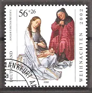 Briefmarke BRD Mi.Nr. 2286 o Weihnachten 2002 / Die Heilige Familie - Gemälde von Rogier van der Weyden