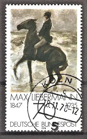 Briefmarke BRD Mi.Nr. 987 o Vollstempel Köln / Deutscher Impressionismus 1978