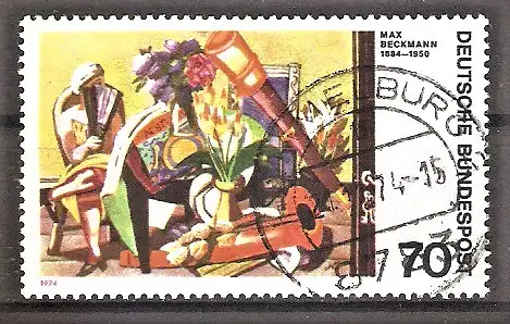 Briefmarke BRD Mi.Nr. 822 o Vollstempel Hammelburg / Deutscher Expressionismus 1974
