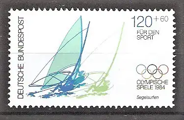 Briefmarke BRD Mi.Nr. 1208 ** Olympische Sommerspiele Los Angeles 1984 / Segelsurfen