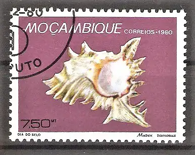 Briefmarke Mocambique Mi.Nr. 783 o Ästige Stachelschnecke (Murex ramosus)