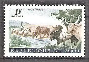 Briefmarke Mali Mi.Nr. 31 ** Rinderherde