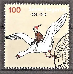 Briefmarke BRD Mi.Nr. 2705 o 150. Geburtstag von Selma Lagerlöf 2008 / Illustration zum Roman „Nils Holgersson“