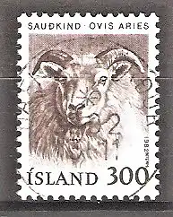 Briefmarke Island Mi.Nr. 580 o Schaf (Ovis aries)