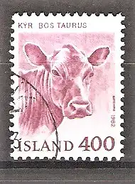 Briefmarke Island Mi.Nr. 581 o Hausrind (Bos taurus)