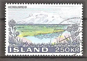 Briefmarke Island Mi.Nr. 460 o Landschaften 1972 / Herdubreid, Vulkanberg auf Island