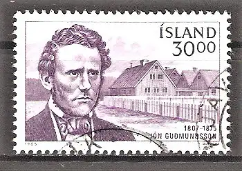Briefmarke Island Mi.Nr. 640 o Persönlichkeiten 1985 / Jón Gudmundsson / Politiker