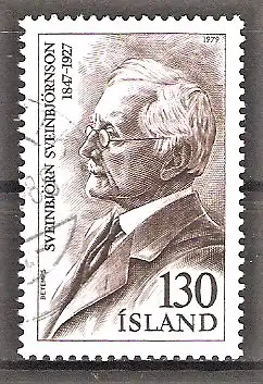 Briefmarke Island Mi.Nr. 549 o Persönlichkeiten 1979 / Sveinbjörn Sveinbjörnson / Komponist
