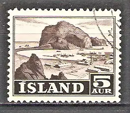 Briefmarke Island Mi.Nr. 296 o Fischerei und Landwirtschaft 1954 / Hafen Vestmannaeyjar