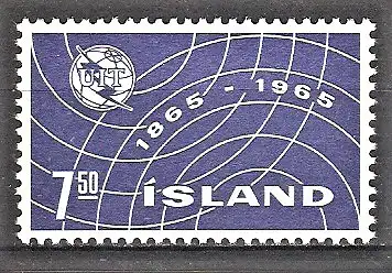 Briefmarke Island Mi.Nr. 391 ** 100 Jahre Internationale Fernmeldeunion ITU 1965