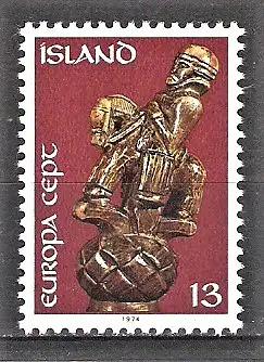 Briefmarke Island Mi.Nr. 489 ** Europa CEPT 1974 / Holzskulptur (17. Jh.)