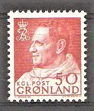 Briefmarke Grönland Mi.Nr. 65 ** König Frederik IX. 1965