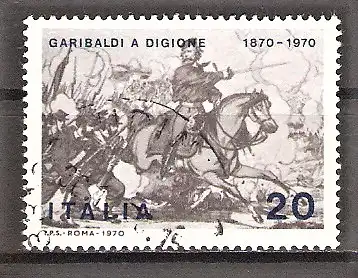Briefmarke Italien Mi.Nr. 1317 o 100. Jahrestag des Einzugs Garibaldis in Dijon 1970