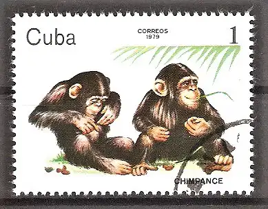 Briefmarke Cuba Mi.Nr. 2439 o Schimpanse (Pan troglodytes)