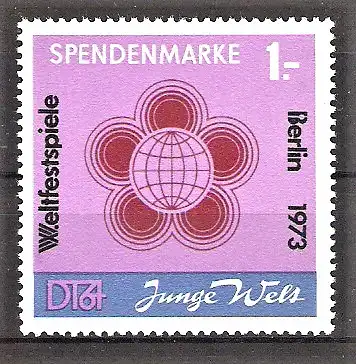 Briefmarke DDR Spendenmarke Mi.Nr. 2 ** 10. Weltfestspiele der Jugend und Studenten 1973