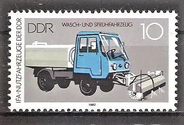 Briefmarke DDR Mi.Nr. 2745 ** Industrieverband Fahrzeugbau (IFA) 1982 / Nutzfahrzeuge - Wasch- und Sprühfahrzeug M 25