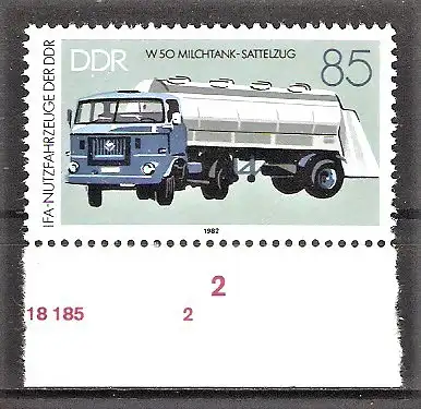 Briefmarke DDR Mi.Nr. 2749 ** Unterrand mit Formnummer 2 - Industrieverband Fahrzeugbau (IFA) 1982