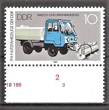 Briefmarke DDR Mi.Nr. 2749 ** Unterrand mit Formnummer 3 - Industrieverband Fahrzeugbau (IFA) 1982