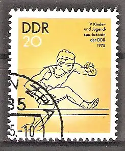 Briefmarke DDR Mi.Nr. 2066 o Kinder- und Jugendspartakiade Berlin 1975 / Hürdenlauf
