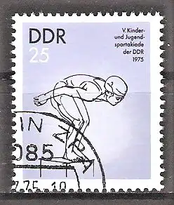 Briefmarke DDR Mi.Nr. 2067 o Kinder- und Jugendspartakiade Berlin 1975 / Schwimmen