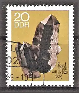 Briefmarke DDR Mi.Nr. 1471 o Minerale 1969 / Rauchquarz, Lichtenberg (Thüringen)