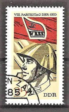Briefmarke DDR Mi.Nr. 1678 o Parteitag der SED 1971 / Soldat