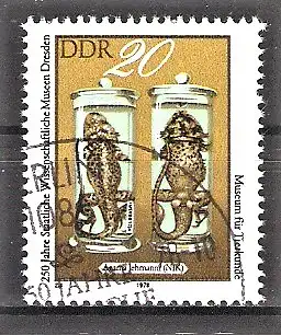 Briefmarke DDR Mi.Nr. 2371 o 250 Jahre Staatliche Wissenschaftliche Museen Dresden 1978 / Turkestan-Agame (Agama lehmanni)