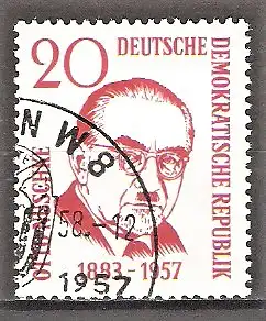 Briefmarke DDR Mi.Nr. 671 o 1. Todestag von Otto Nuschke 1958 / Politiker