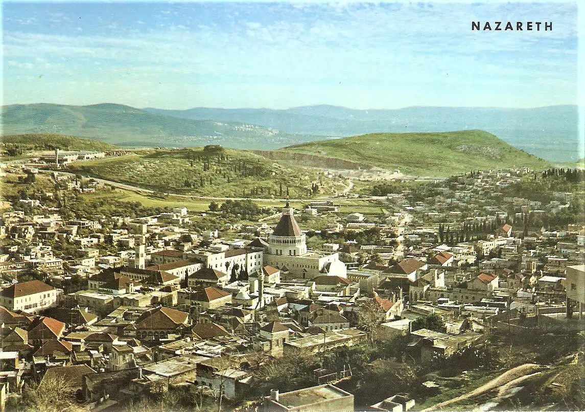 Ansichtskarte Israel - Nazareth / Ortsansicht (1937)