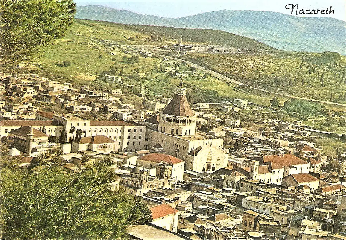 Ansichtskarte Israel - Nazareth / Ortsansicht (1938)