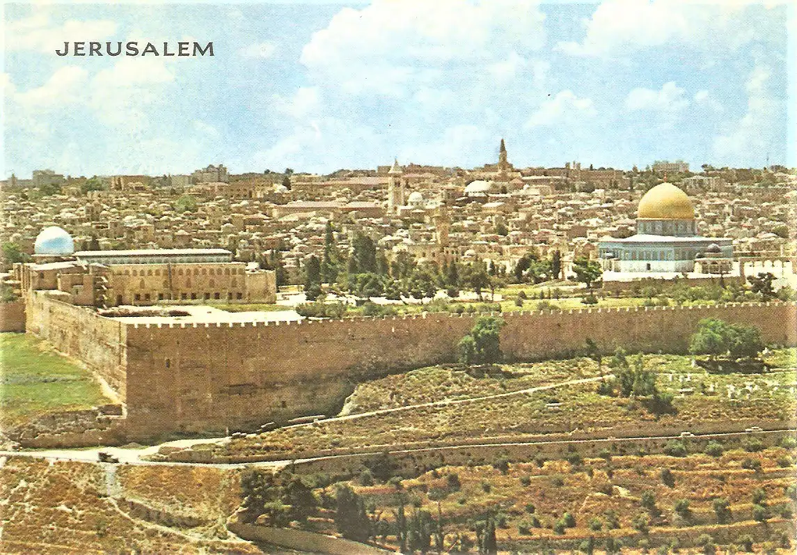 Ansichtskarte Israel - Jerusalem / Blick vom Ölberg auf die Altstadt (2145)