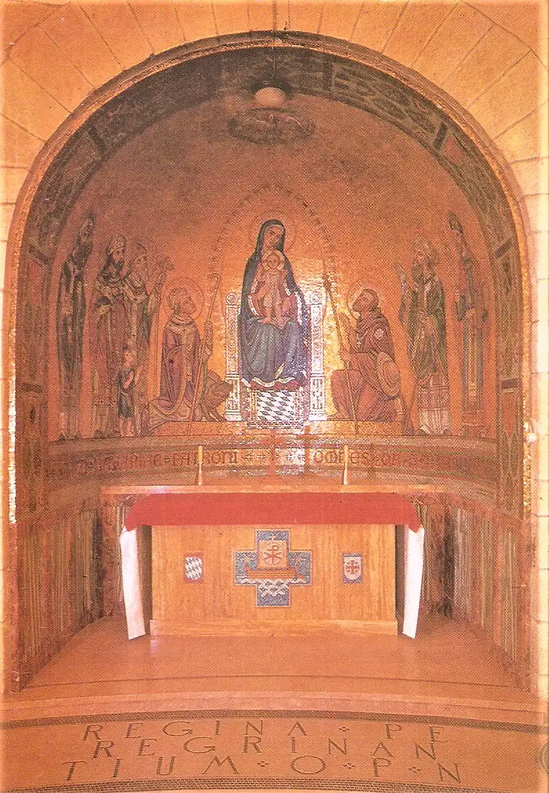 Ansichtskarte Israel - Jerusalem / Dormitio-Abtei - Bayern-Altar (1970)