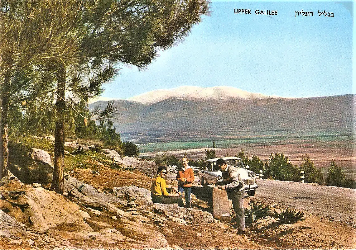 Ansichtskarte Israel - Obergaliläa / Hula-Tal und Berg Hermon (2192)