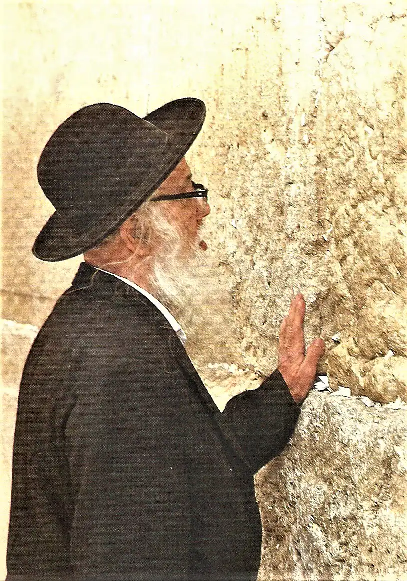 Ansichtskarte Israel - Jerusalem / Gläubiger Jude an der Klagemauer (2189)