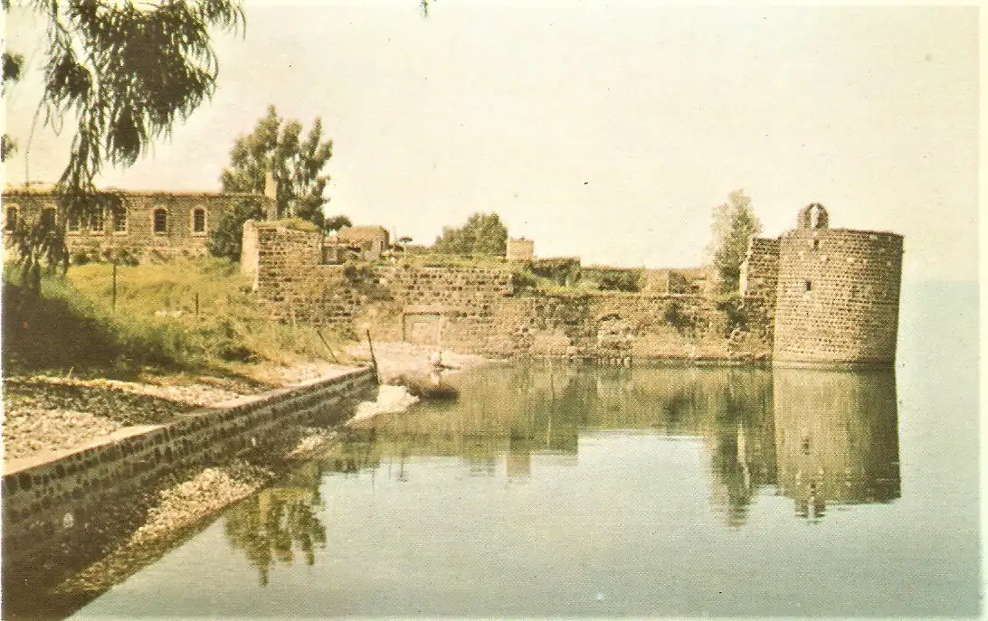 Ansichtskarte Israel - Tiberias / Ruinen antiker Befestigungen (1927)
