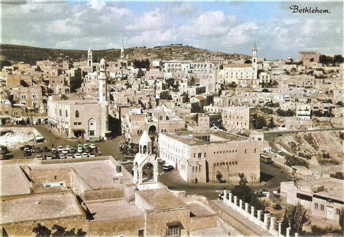 Ansichtskarte Israel - Bethlehem / Teilansicht der Stadt (1922)