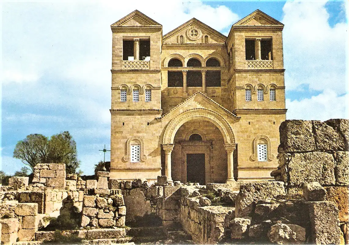 Ansichtskarte Israel - Mount Tabor / Verklärungskirche auf dem Berg Tabor (1910)