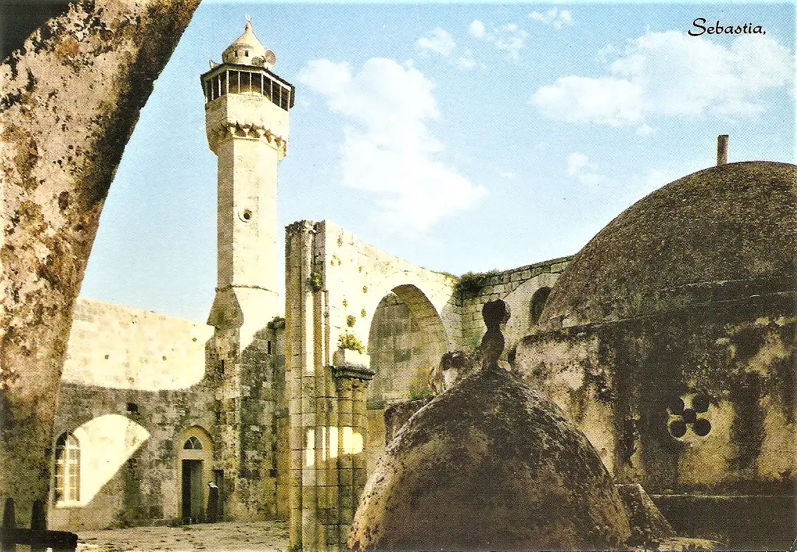 Ansichtskarte Israel - Sebastia / St.-Johannes-Kathedrale - Moschee of St. John (1908)