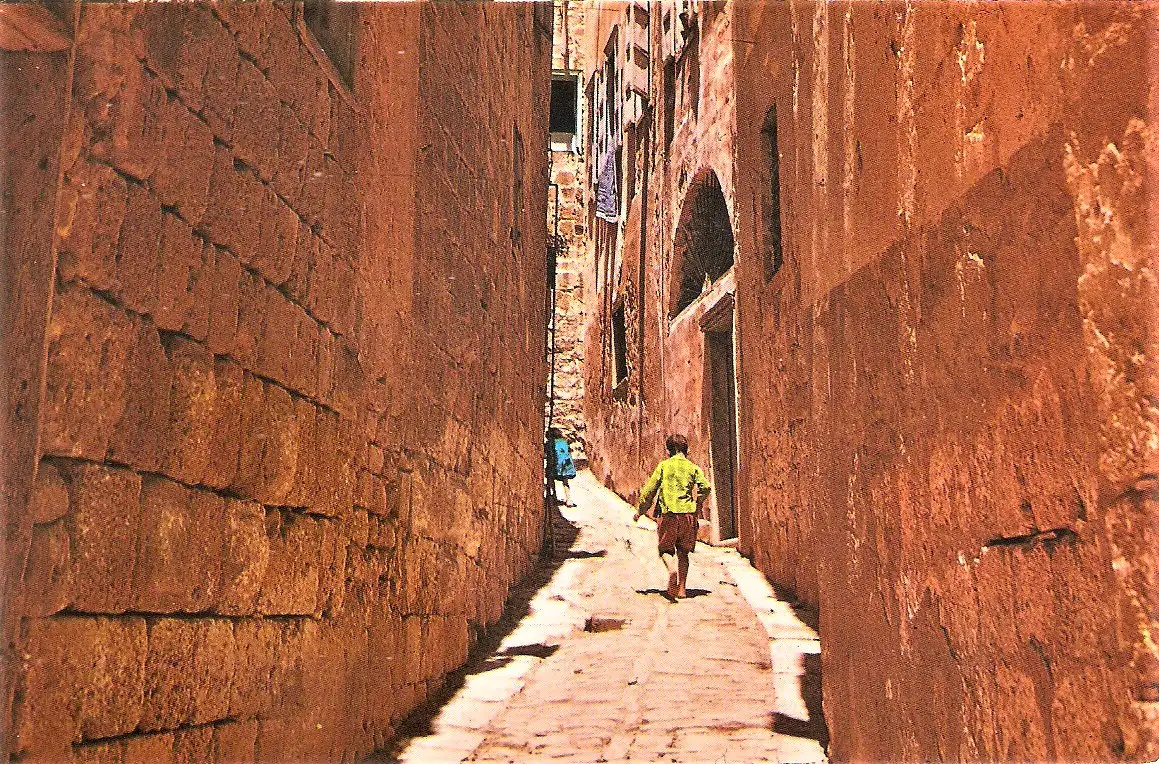 Ansichtskarte Israel - Jerusalem / Gasse in der Jerusalemer Altstadt (1914)