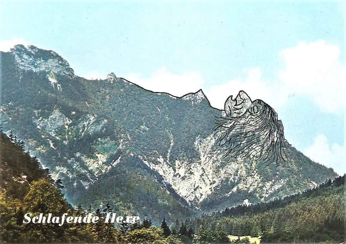 Ansichtskarte Deutschland - Berchtesgadener Land / Lattengebirge - Schlafende Hexe (2057)