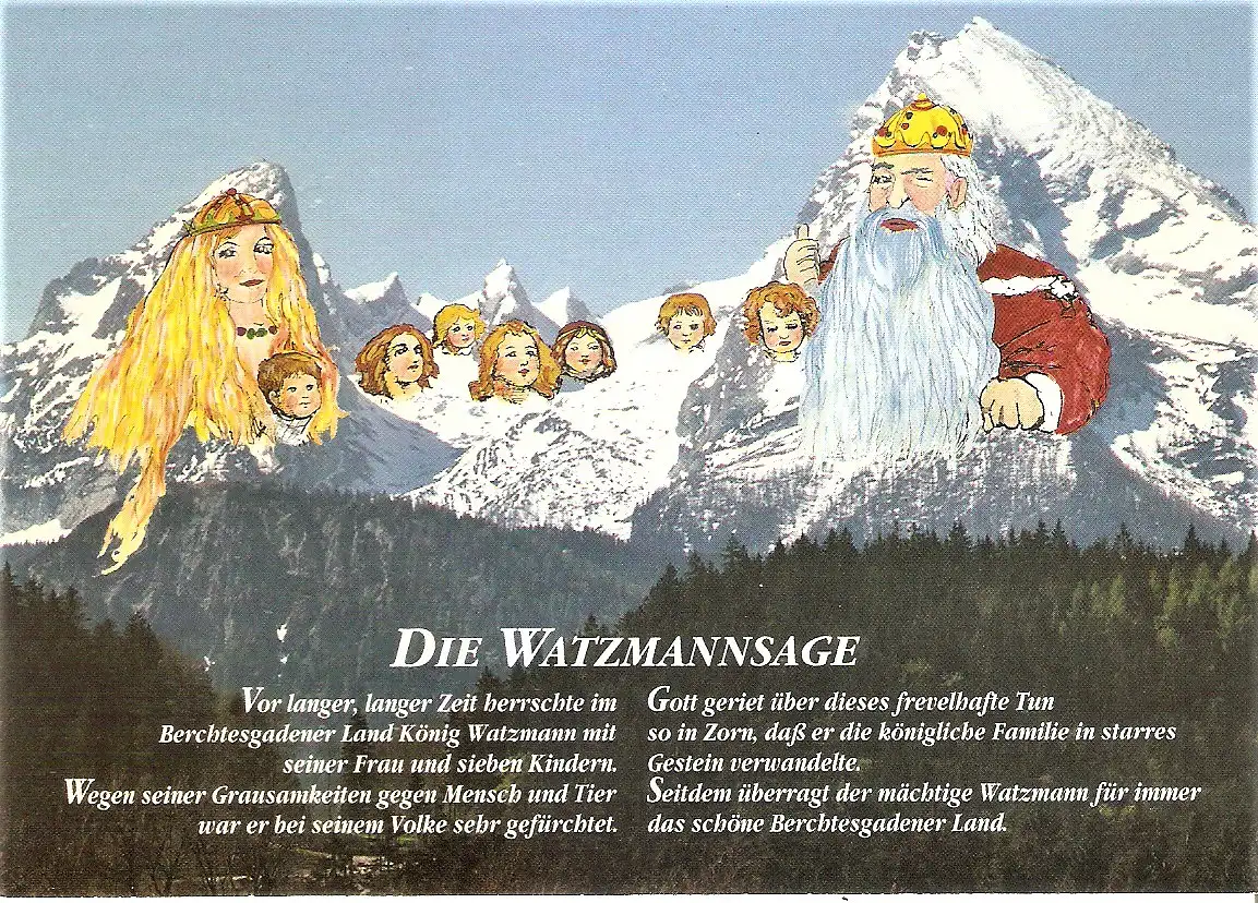 Ansichtskarte Deutschland - Berchtesgaden / Die Watzmannsage (2051)