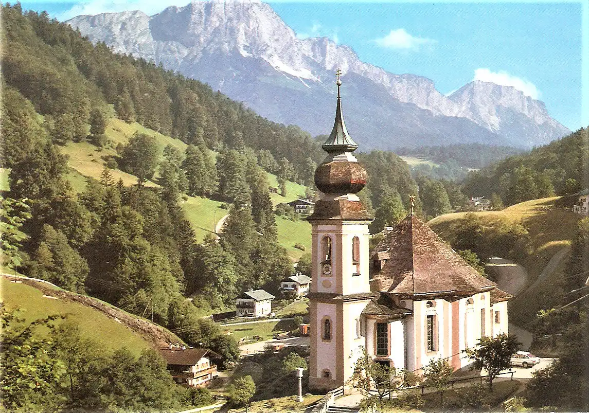 Ansichtskarte Deutschland - Berchtesgaden / Maria Gern mit Untersberg (2049)