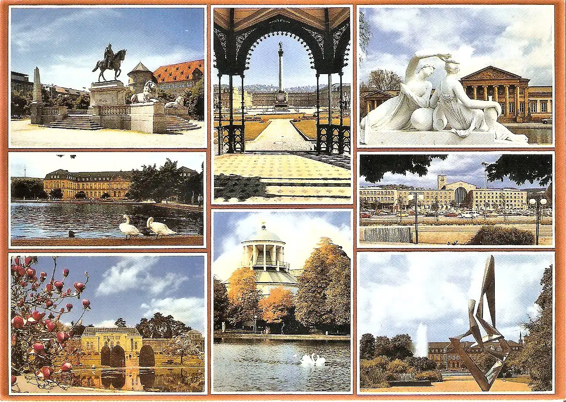 Ansichtskarte Deutschland / Stuttgart - Mehrbildkarte (mit Olympiastempel Stuttgart 1996, siehe Beschreibung !) (2113)