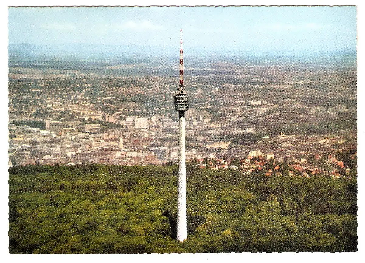 Ansichtskarte Deutschland - Stuttgart / Fernsehturm und Blick auf die Stadt (2127)