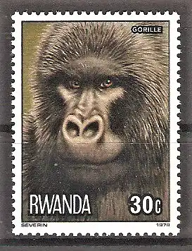 Briefmarke Ruanda Mi.Nr. 923 ** Affen 1978 / Gorilla (Gorilla gorilla)