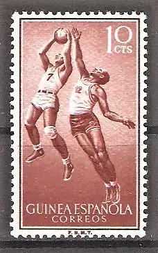 Briefmarke Spanische Besitzungen im Golf von Guinea Mi.Nr. 342 ** Sport 1958 / Basketball