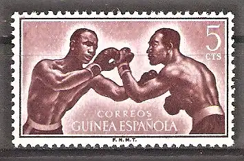 Briefmarke Spanische Besitzungen im Golf von Guinea Mi.Nr. 341 ** Sport 1958 / Boxen