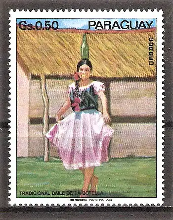 Briefmarke Paraguay Mi.Nr. 2519 ** Folklore 1973 / Flaschentanz