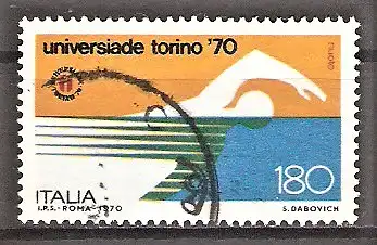 Briefmarke Italien Mi.Nr. 1313 o Universiade Turin 1970 / Schwimmen