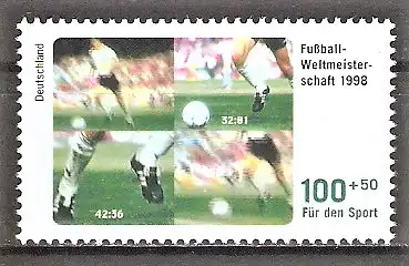 Briefmarke BRD Mi.Nr. 1968 ** Sport 1998 / Fussball-Weltmeisterschaft Frankreich